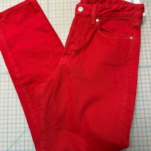 Vibrant Vintage Fit Red Jeans